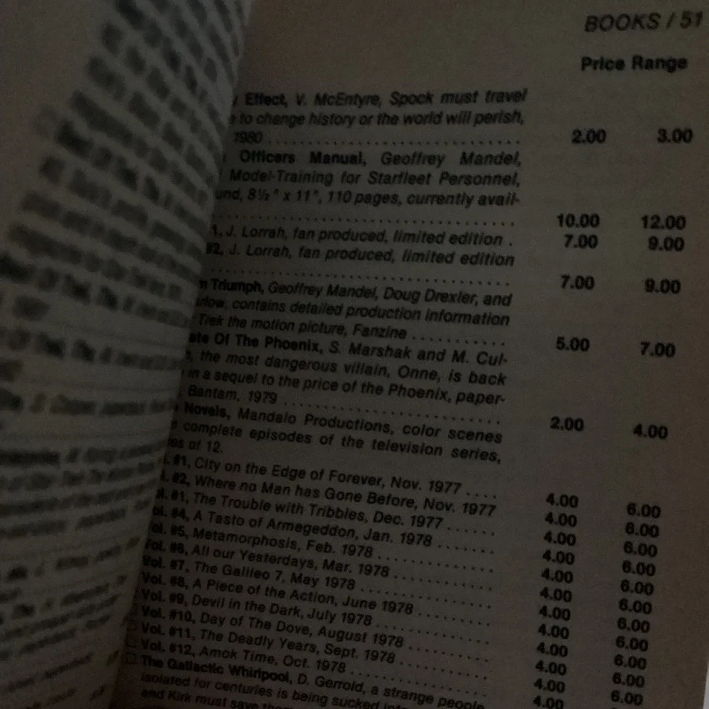 Star Trek and Star Wars Collectibles Price Guide 1983 Book House of Collectibles